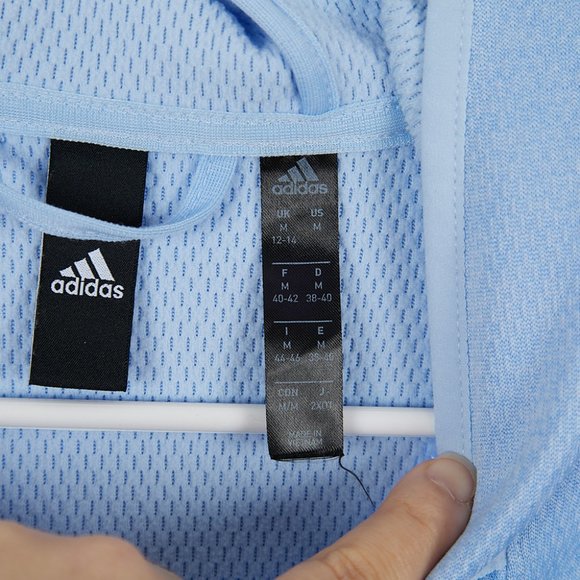 Adidas Light Blue Pullover Hoodie Sweatshirt Women's Medium - Picture 4 of 6